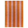 Tapete interior com riscas laranja e rosa