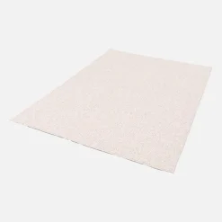 Tapete interior de pelo em laço, efeito mosqueado creme