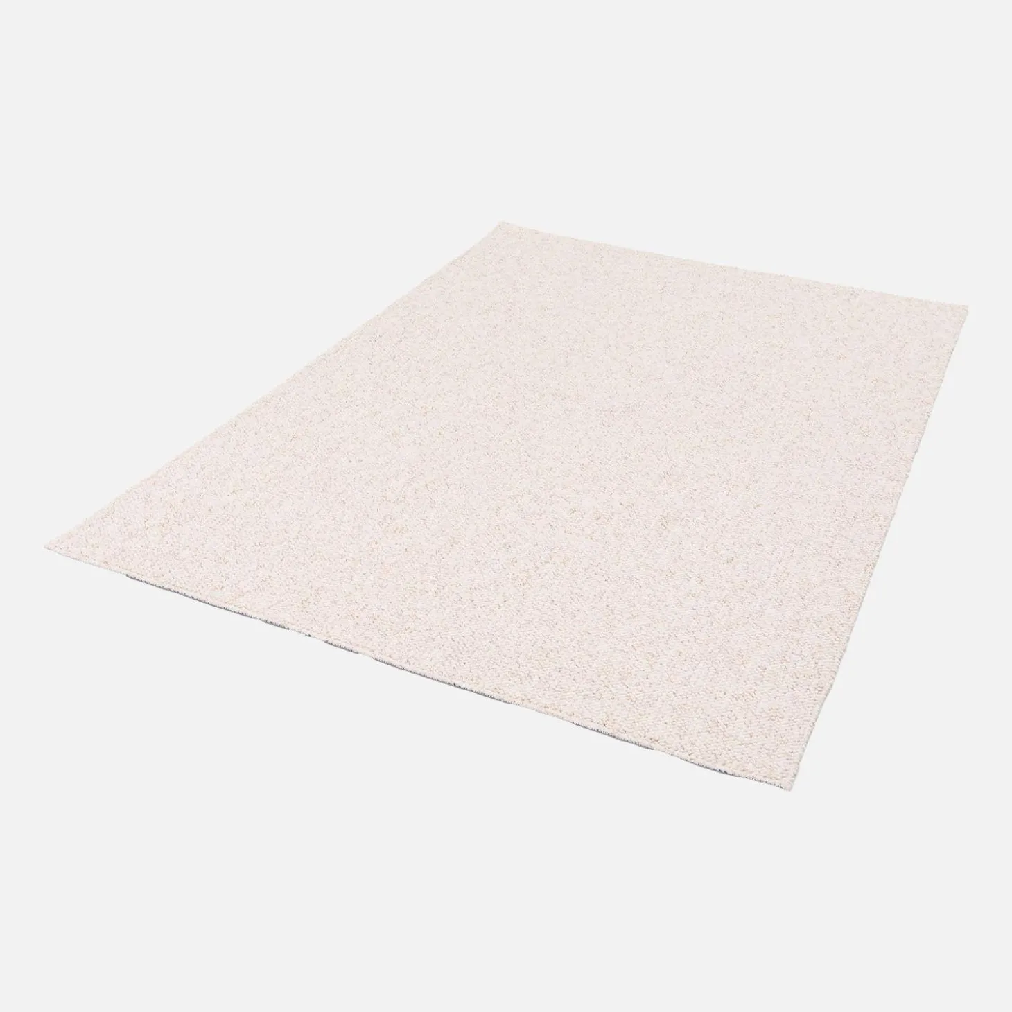 Tapete interior de pelo em laço, efeito mosqueado creme