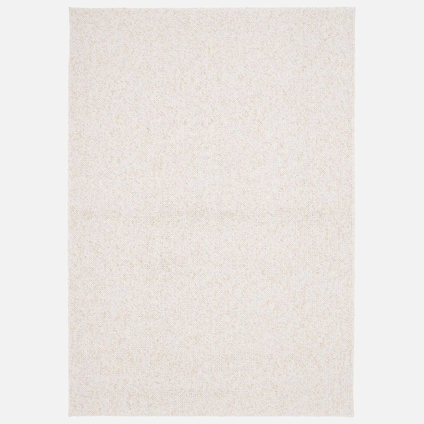 Tapete interior de pelo em laço, efeito mosqueado creme