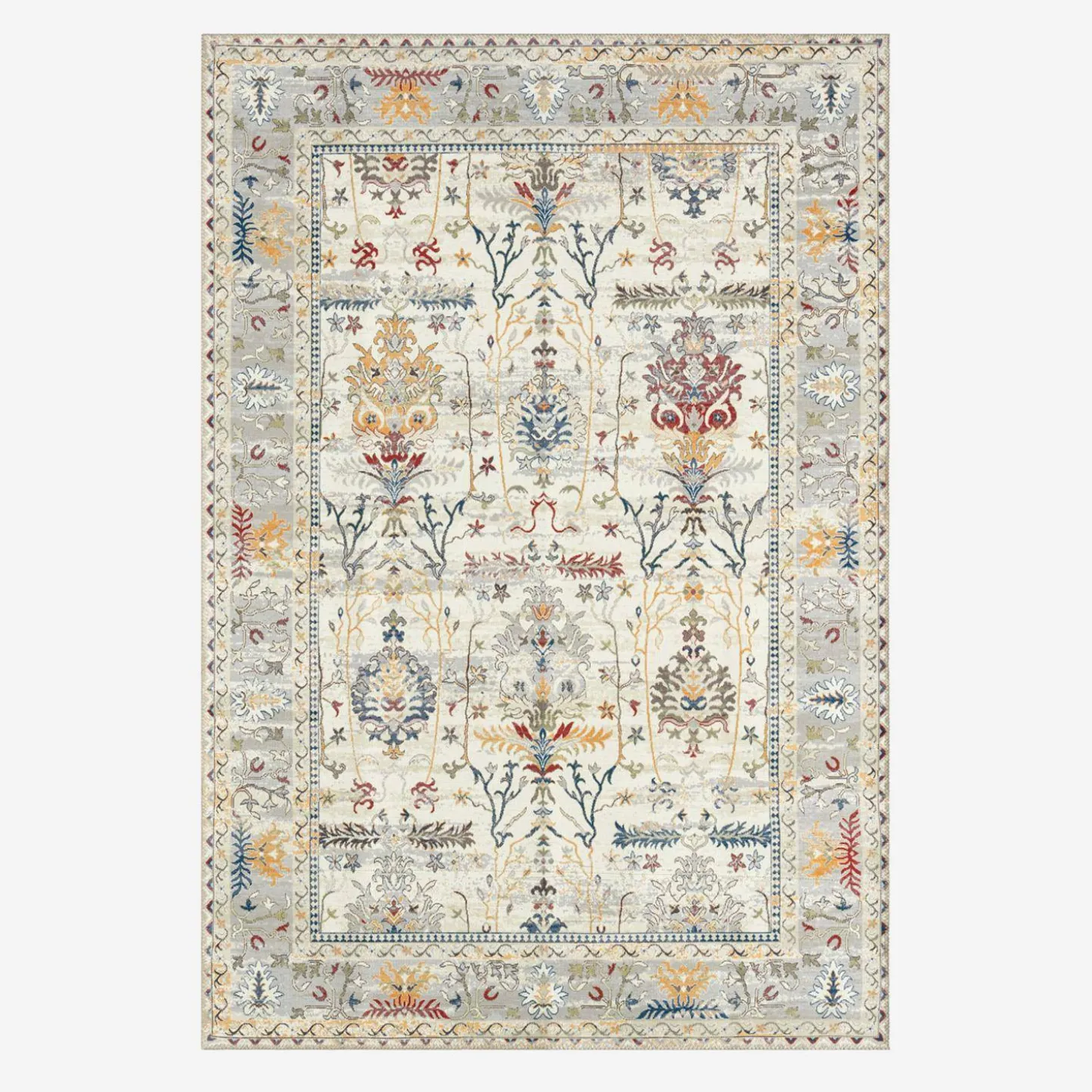 Tapete interior padrão oriental multicolorido