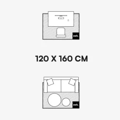 Tapete interior quadriculado amarelo e branco