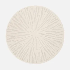 Tapete interior redondo, creme