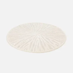 Tapete interior redondo, creme