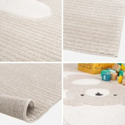 Tapete para crianças bege / creme, tapete para ursinhos de peluche