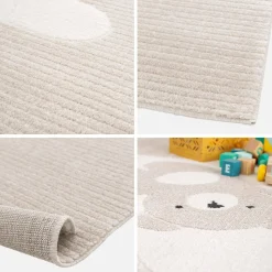 Tapete para crianças bege / creme, tapete para ursinhos de peluche