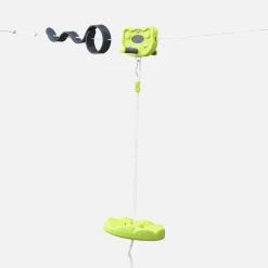 Tirolesa para crianças com baloiço de disco de 30m