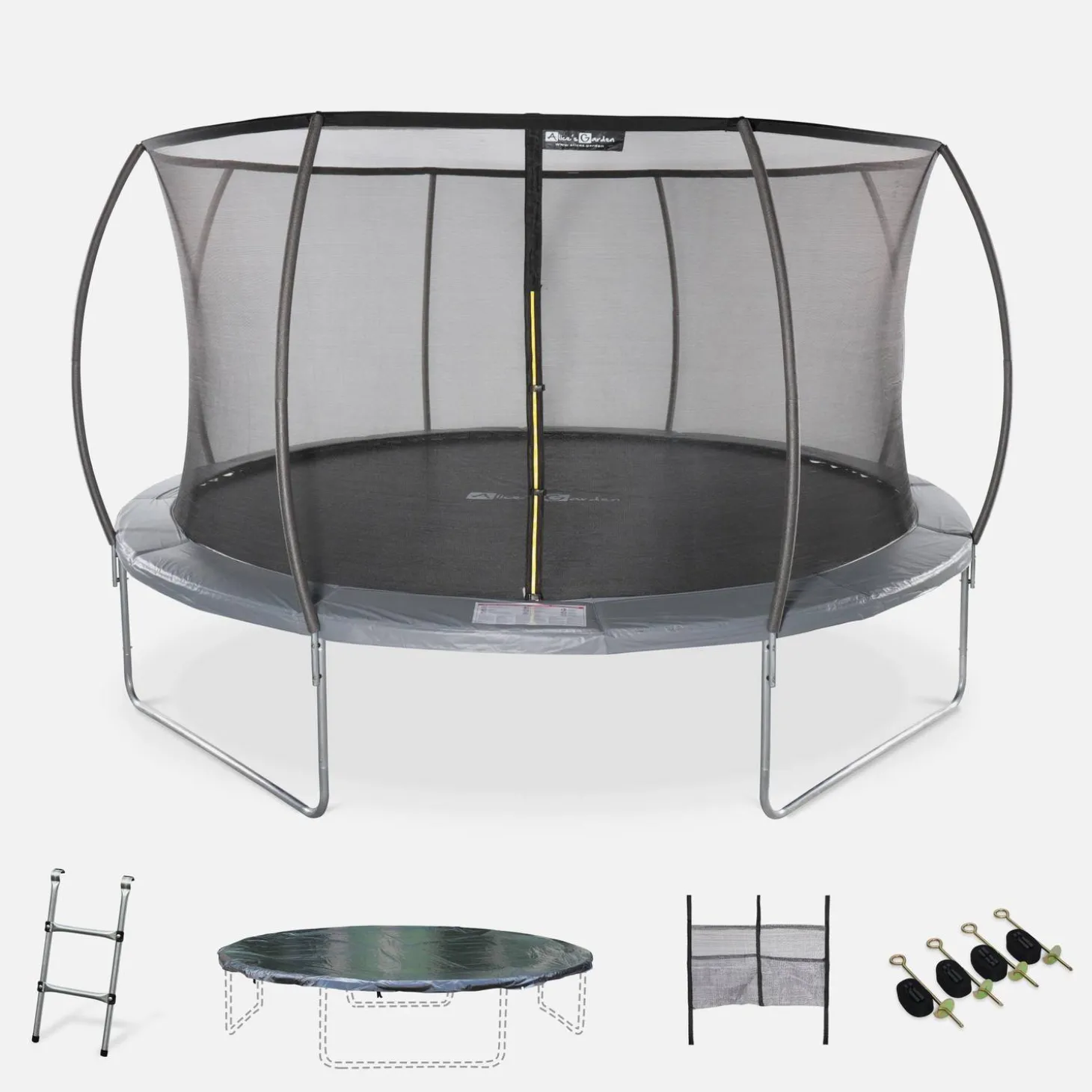 Trampolim 430cm com rede interna e kit de acessórios