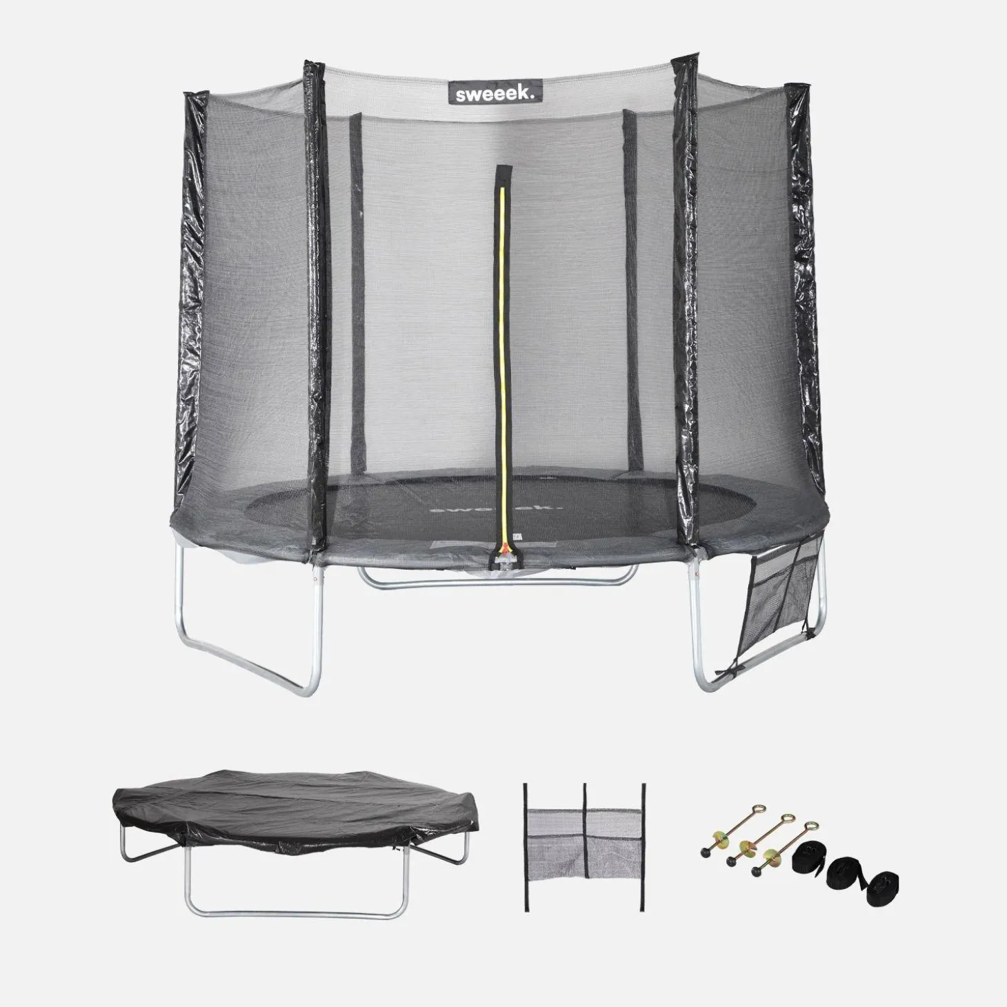 Trampolim com conjunto de acessórios, 250 cm