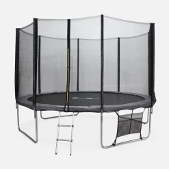 Trampolim com conjunto de acessórios, 370cm