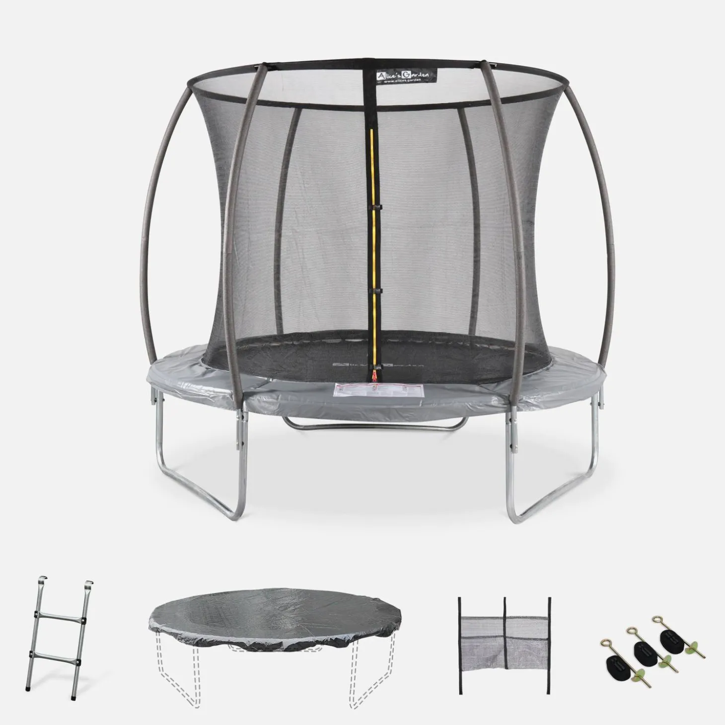 Trampolim com rede interior e conjunto de acessórios, 250cm