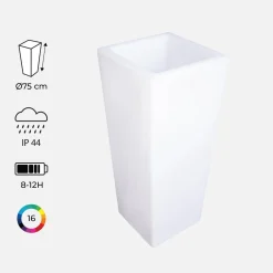 Vaso de luz LED com bateria, interior/exterior